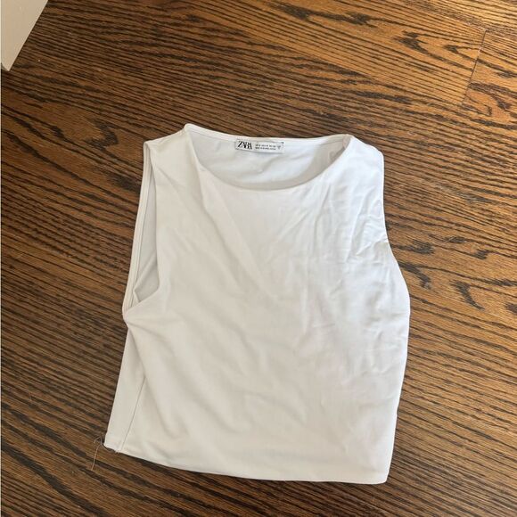 Zara White  Tank Top - Picture 1 of 1